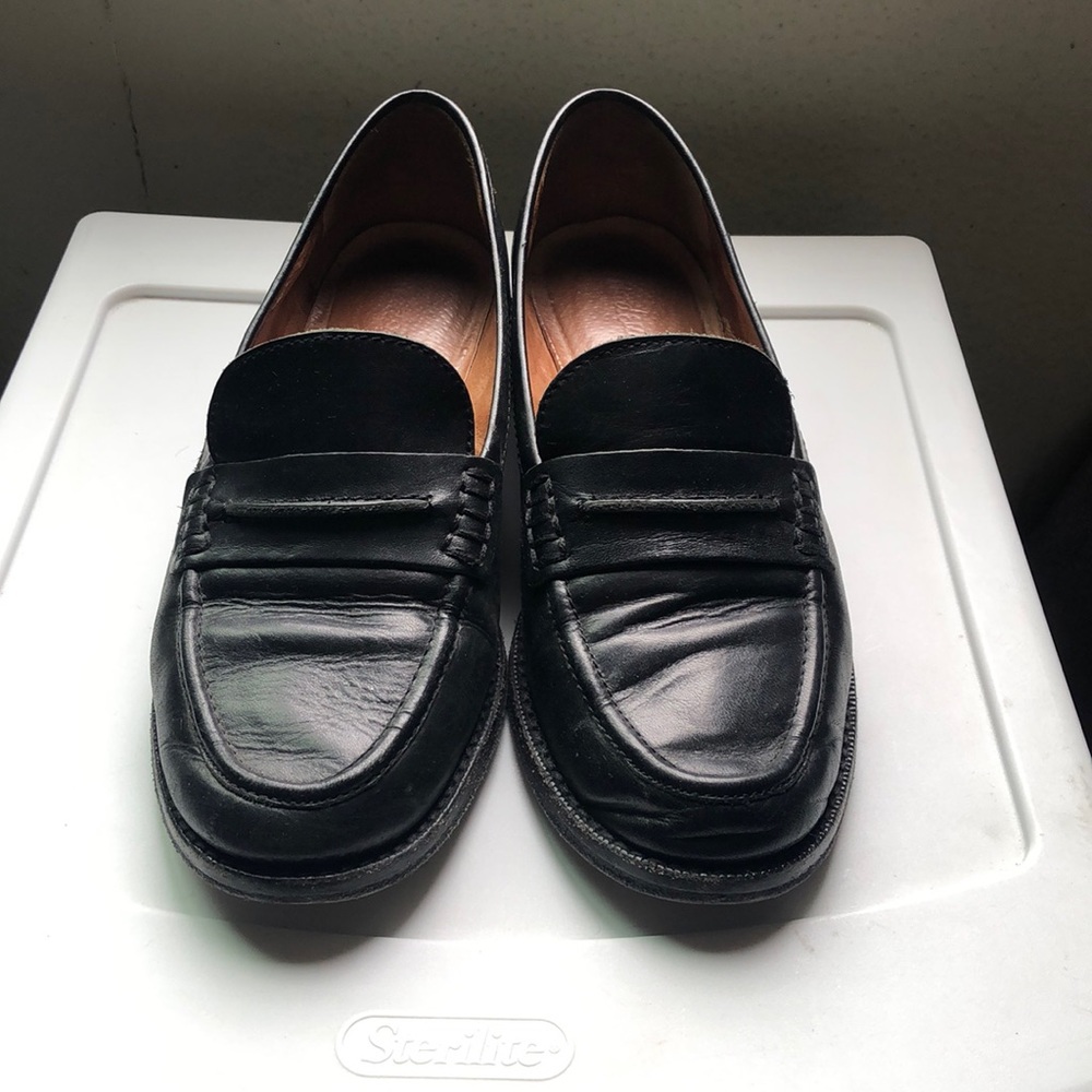 Madewell Leather Black Loafers